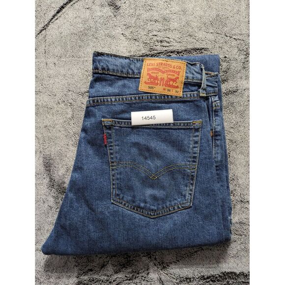 Levi's 505 Straight Leg Fit Jeans Men's Size 36x32 Medium Wash - Picture 14 of 14
